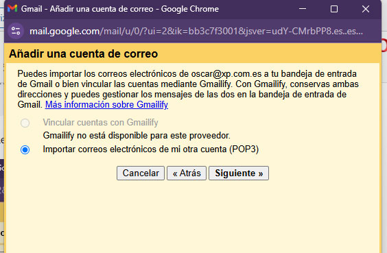 Configurar Gmail para acceder a nuestro buzón de email