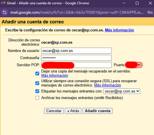 Configurar Gmail para acceder a nuestro buzón de email