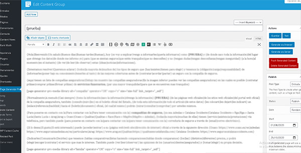 Generar contenido automático para WordPress GRATIS