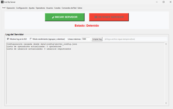 Ircd Xp Server, servidor personal de IRC