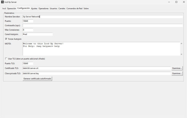 Ircd Xp Server, servidor personal de IRC