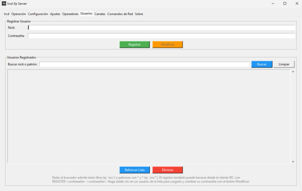 Ircd Xp Server, servidor personal de IRC